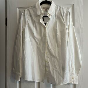 Banana Republic Non-Iron Fitted White Button Up Shirt Women’s Size 10